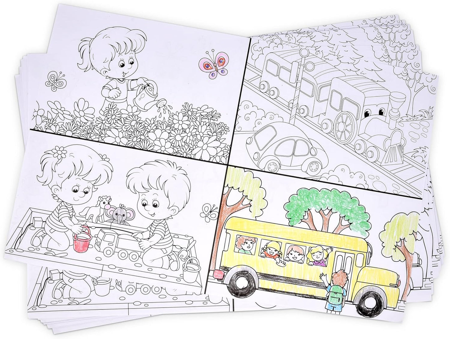 50 Kids Activity Placemats Disposable Paper 11x17 Double Sided Coloring Puzzle Games Sheets Restaurant Entertainment Crafts Party Table Decor