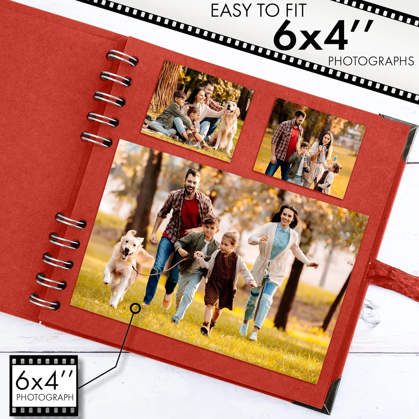 Bstorify Scrapbook Album 60 Pages (8 x 8 Inch) Brown Thick 200gsm Kraft Paper, Photo Album Scrapbook, Memory Book - Ideal for Your Scrapbooking Albums Art & Craft Projects