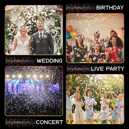 Ultimate Confetti, Multicolor Biodegradable Confetti - Rectangular Fluttering Tissue Paper Confetti for Cannon and Launcher use - Best for Holidays, Birthday, Wedding, and Parties - 1 lb, 16 oz