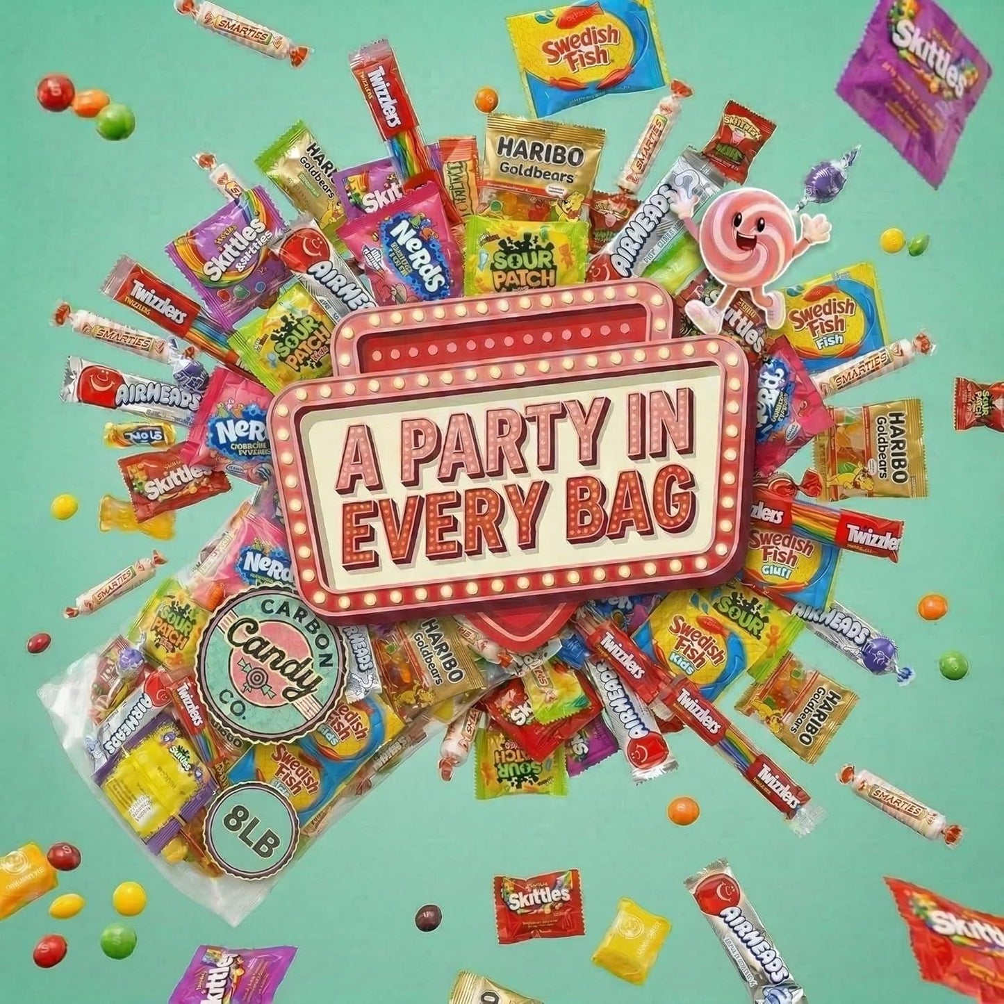 Bulk Candy Variety Pack - 2 lb - Bulk Candy Individually Wrapped - Assorted Mix - Lollipops, Hard, Fruity - Dulces - Big Bag for Party Favors - Father's Day