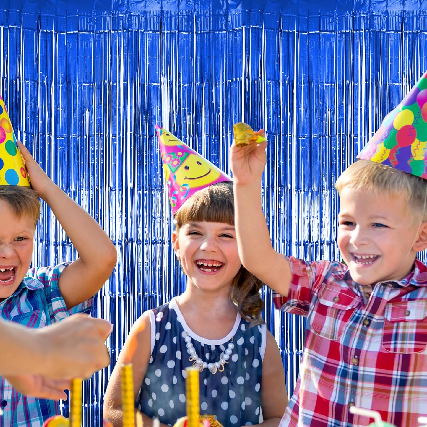 Hampton Distribution 6 Pack Silver Foil Fringe Curtains, Silver Tinsel Backdrop Party Curtains, Party Supplies for Birthday, Holidays, Parties & More