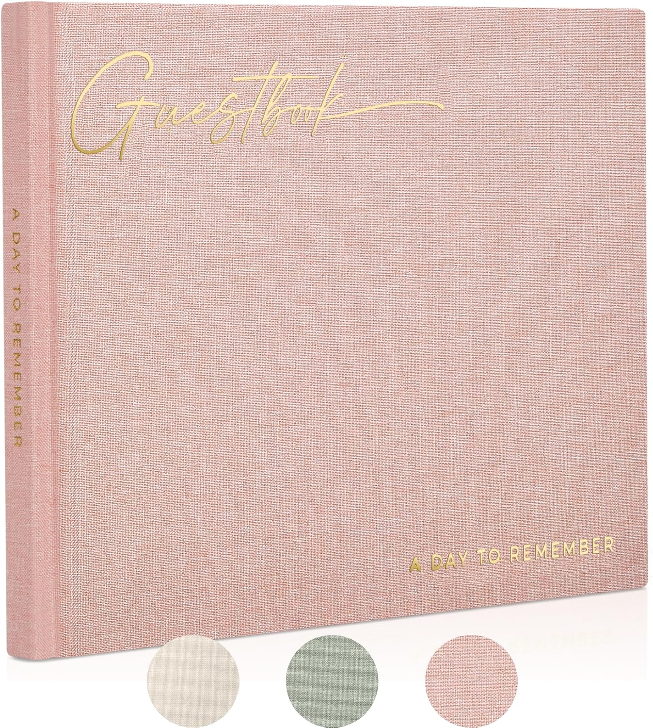 ZICOTO Beautiful Wedding Guest Book for Your Wedding Reception - Simply Elegant Guestbook to Sign in and Add Polaroid Photos - The Perfect Baby Shower Guest Book for The Special Day