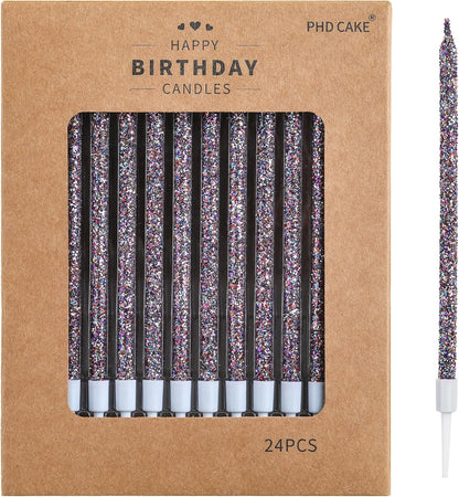 PHD CAKE Champagne Gold Long Thin Metallic Birthday Candles, Cake Candles, Birthday Parties, Wedding Decorations, Party Candles