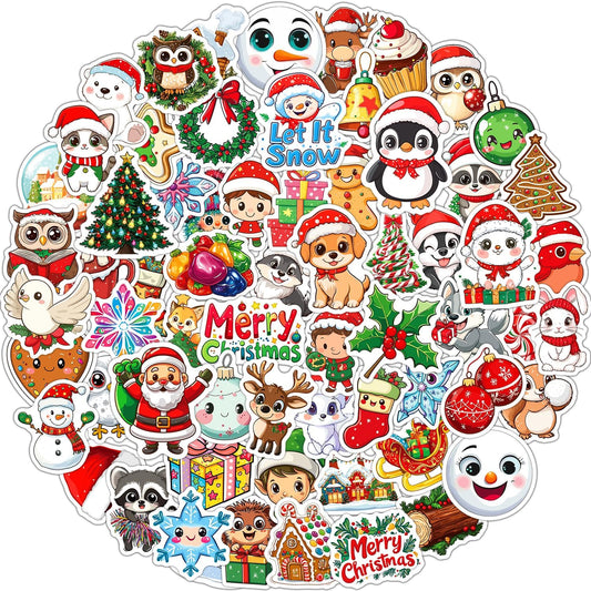 JCFIRE 200PCS Stickers for Kids, Waterproof Cute Mixed Animal Food Vinyl Scrapbook Stickers for Water Bottle, Book, Laptop, Goodie Bags Stuffers Kids Party Favors, Classroom Supplies Must Haves