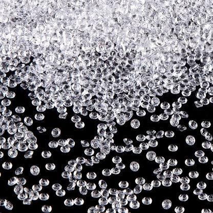 FUTUREPLUSX 10000PCS Fake Diamonds, 4.5mm Mini Clear Diamonds Decoration Acrylic Crystal Vase Fillers Table Scatter Confetti Gems for Wedding Bridal Shower Birthdays Graduation Party Home Decor