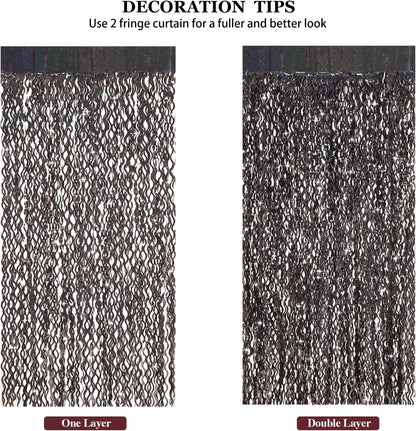3 Pack Colorful Foil Fringe Curtain Backdrop - 6.6 x 3.3 ft Wavy Rainbow Tinsel Backdrop Curtain Metallic Streamers Iridescent Holiday Photo Booth Party Decorations