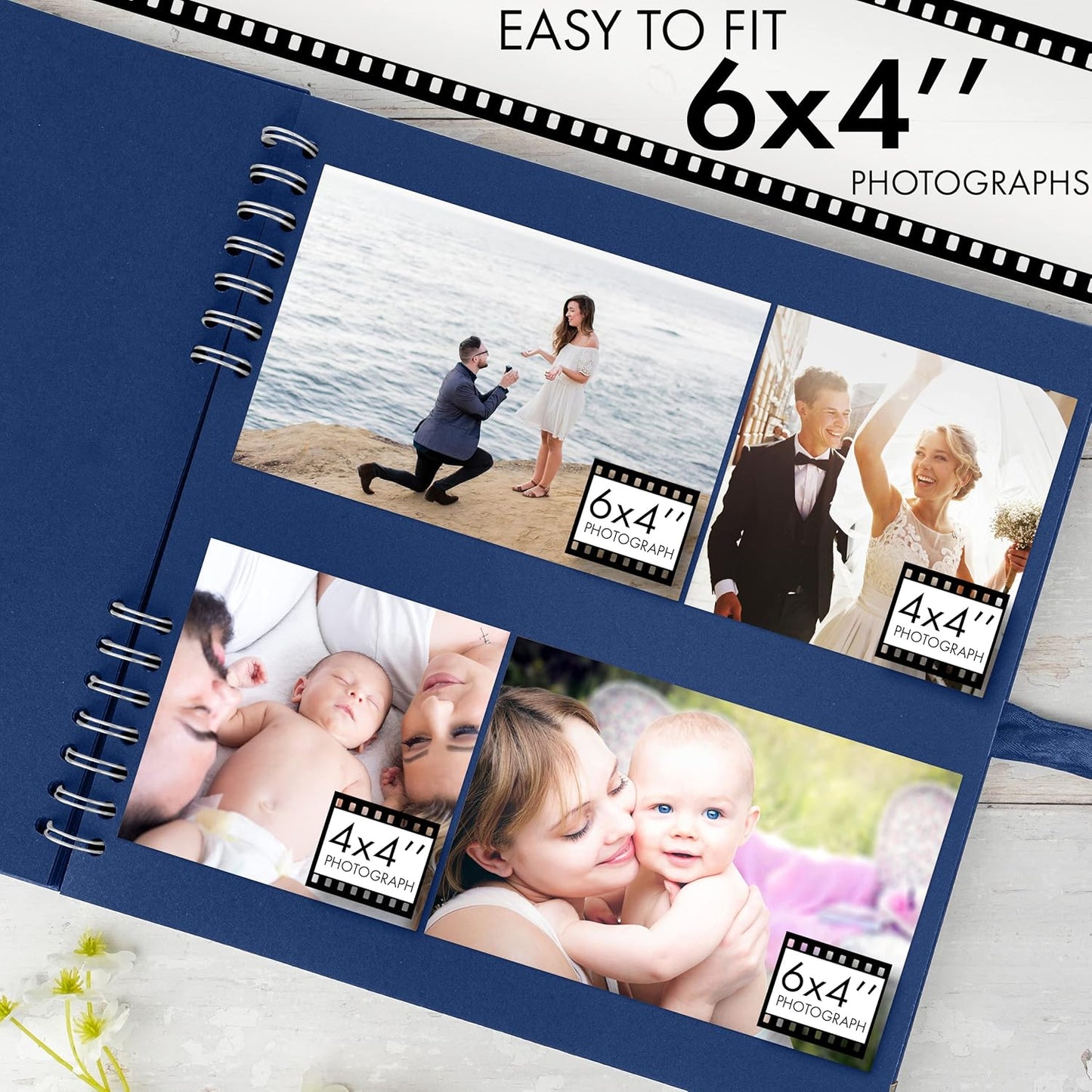 Bstorify Scrapbook Album 60 Pages (8 x 8 Inch) Brown Thick 200gsm Kraft Paper, Photo Album Scrapbook, Memory Book - Ideal for Your Scrapbooking Albums Art & Craft Projects