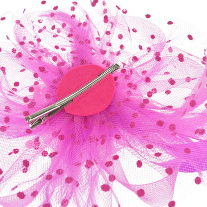 DRESHOW Fascinators Hat Flower Mesh Ribbons Feathers on a Headband and a Clip Tea Party Headwear for Girls and Women - Colors A