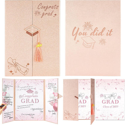 Graduation Decorations 2026 Pink,Graduation Guest Book,Autograph Book with Tassel Class of 2026 Graduate Party Decorations,Graduation Signature Guest Book