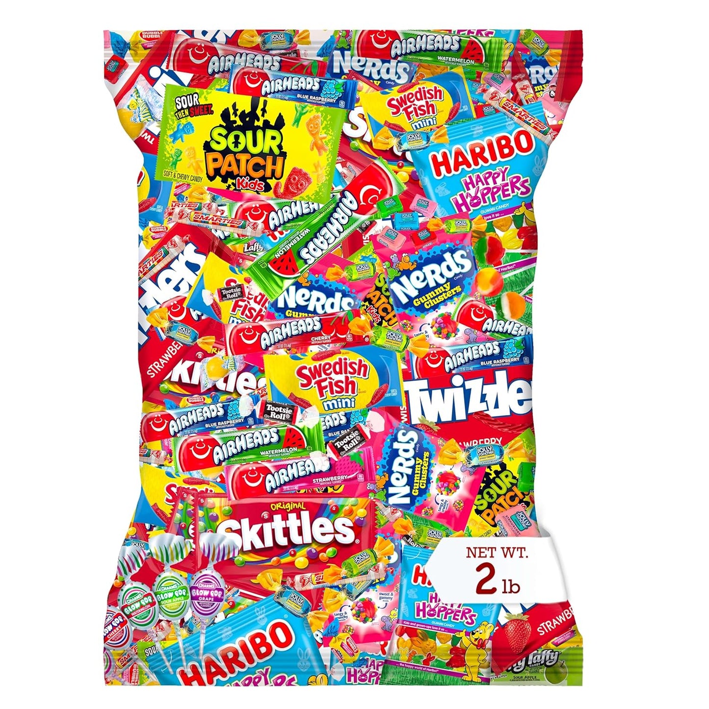 Bulk Candy Variety Pack - 2 lb Bulk Individually Wrapped Candies for Piñata Filler Stuffers - Pinata Candy Party Favors - Assorted Candies - Father's Day