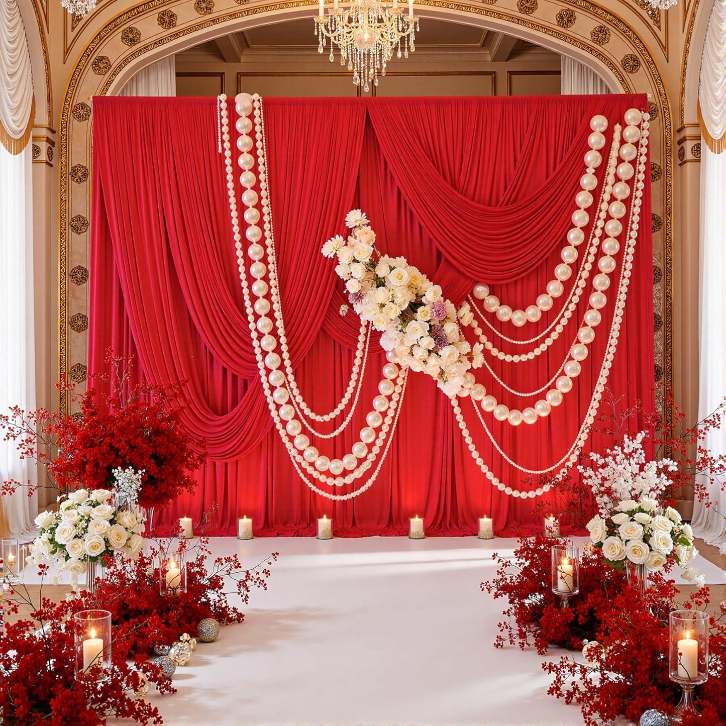 10ftx10ft Black Backdrop Curtains for Weddings Parties, Wrinkle Free 2 Panels Silky Polyester Photo Backdrop Drapes Back Drop Cloth Drapery for Birthday Mother'sDay Photography Background