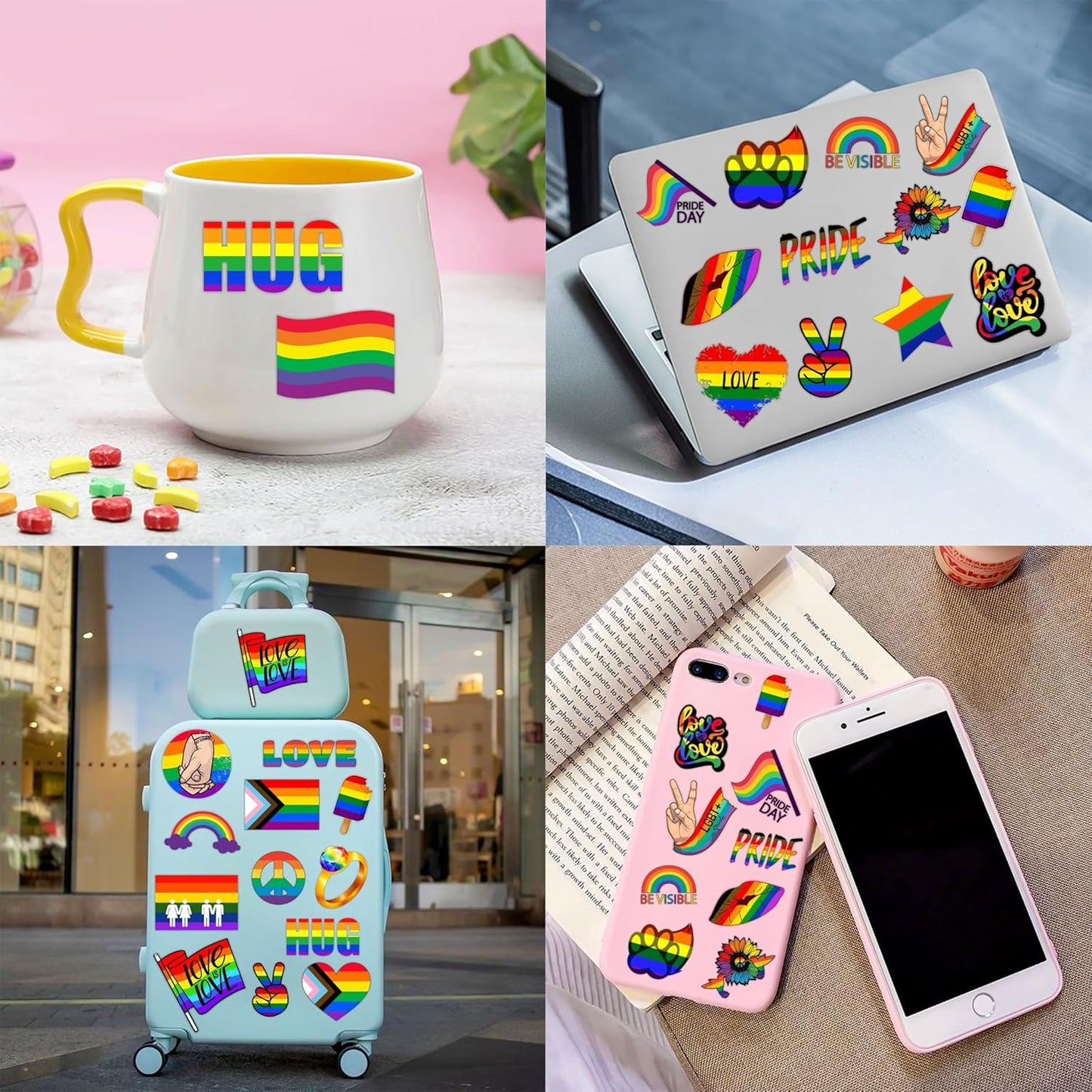 48PCS Pride Party Set - 24PCS Rainbow Temporary Tattoos & 24PCS Slap Bracelets-LGBTQ+Celebration Supplies, Birthday Gifts, Baby Shower Favors, Classroom Rewards,Party Decor for Kids (Boys & Girls)