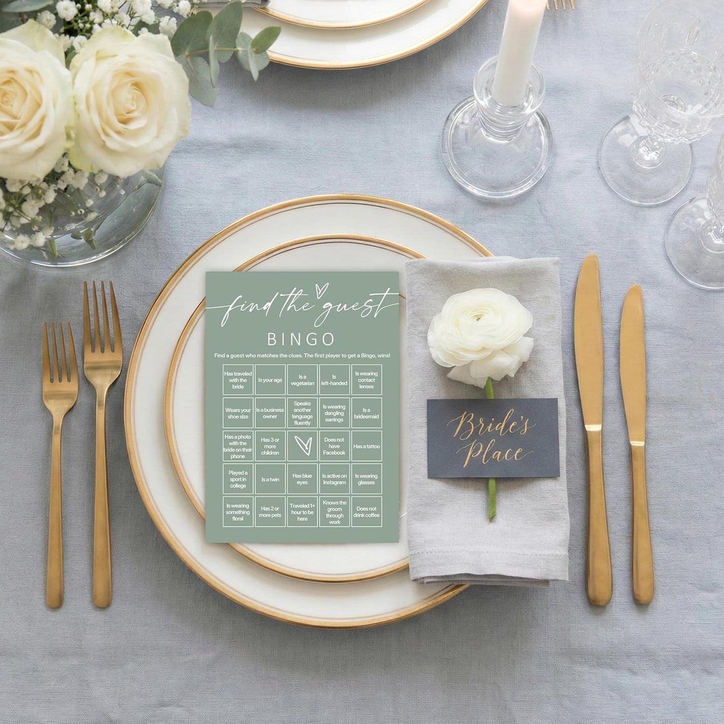 Minimalist Bridal Shower Bingo Cards, 25 Pcs Unique Bridal Bingo Game for Wedding Shower Parties and Guest Interaction - A01