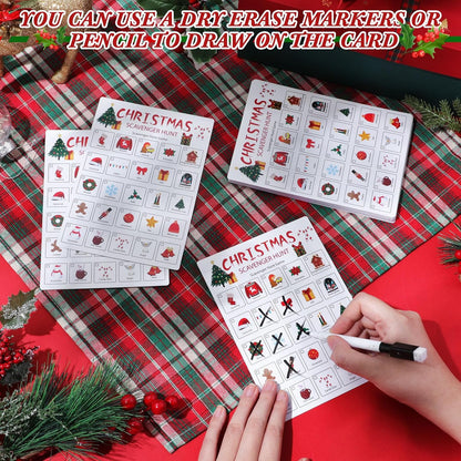 Hoolerry 30 Pcs Nature Scavenger Hunt for Kids Road Trip Game Car Spring Summer Easter Scavenger Hunt Cards Travel Activities Camping Games Outdoor Indoor Seek Activity for Kids Adults(Nature)