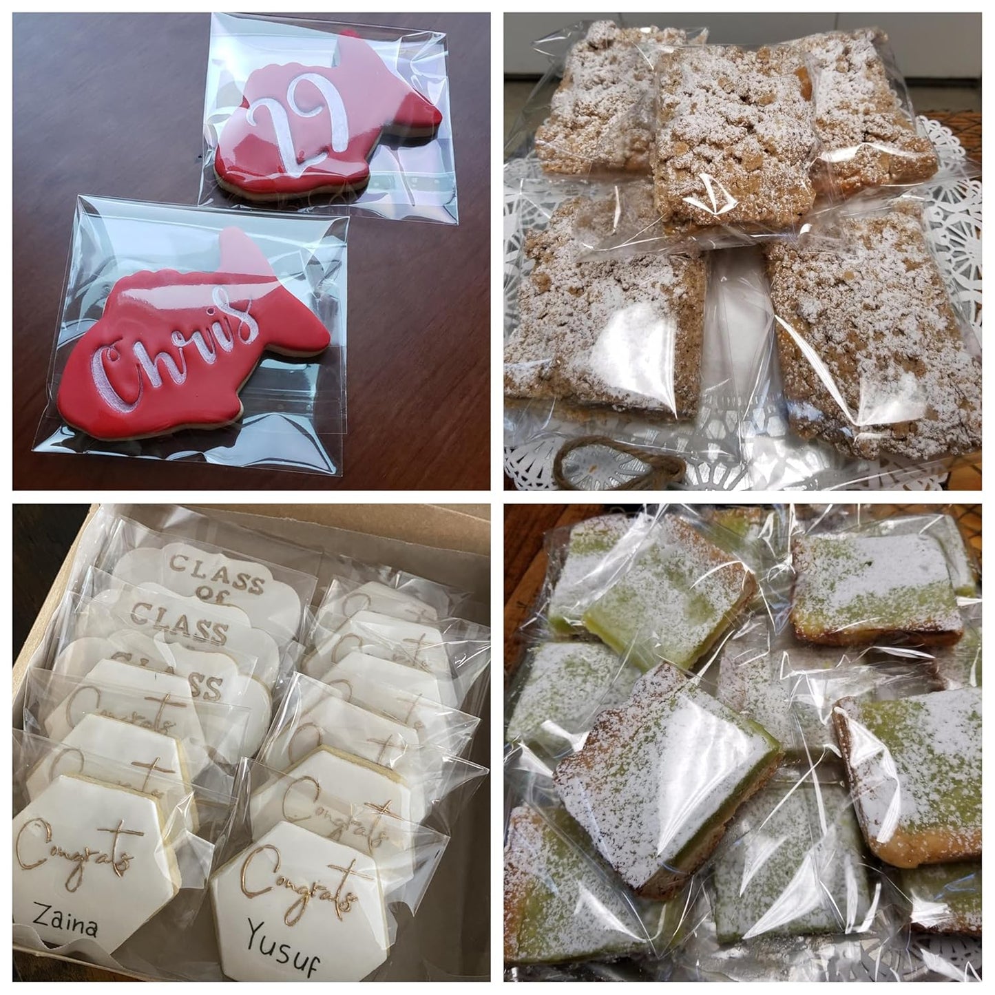 Clear Self Sealing Cellophane Bags 4"x6" (10.2 x 15.2cm) Pack of 200 – 4x6 Cookie Bags with Seal for Treat Bags, Cookies Wrappers Candy Party Favors Goodie