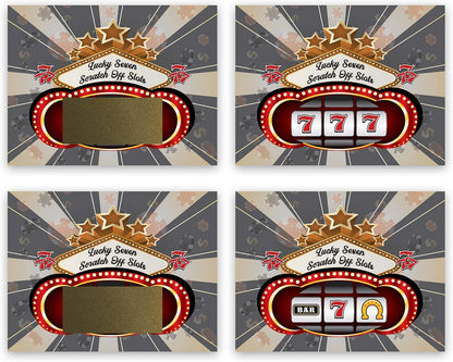 My Scratch Offs Casino Night Party Game - 26 Cards (24 Non-Bingo, 2 Bingo)