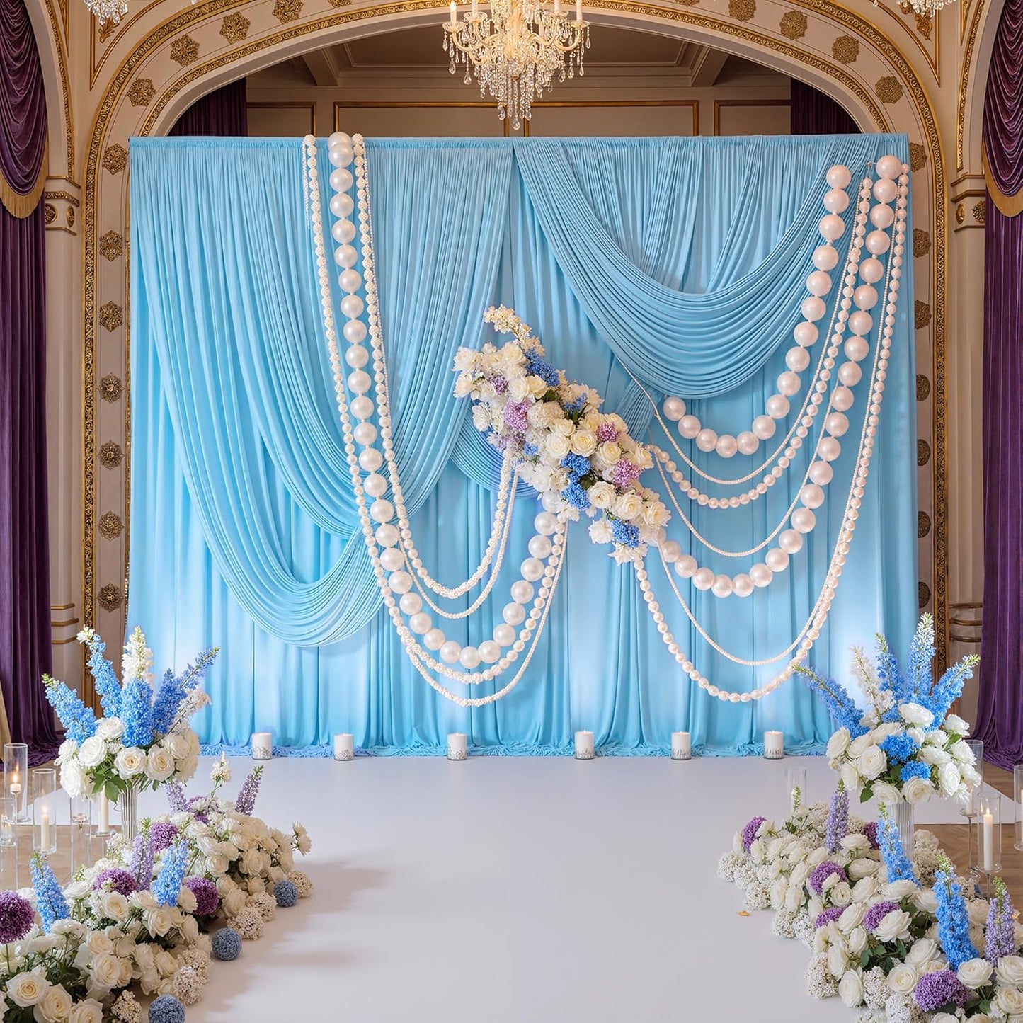 10ftx10ft Black Backdrop Curtains for Weddings Parties, Wrinkle Free 2 Panels Silky Polyester Photo Backdrop Drapes Back Drop Cloth Drapery for Birthday Mother'sDay Photography Background