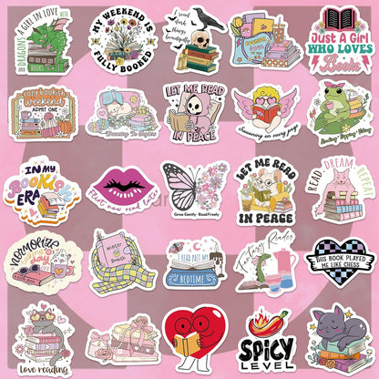 QTL Neon Stickers for Teens & Students Prizes, Waterproof Vinyl Party Favor Stickers, School Rewards, Water Bottle and Laptop, 50PCS - Colors B