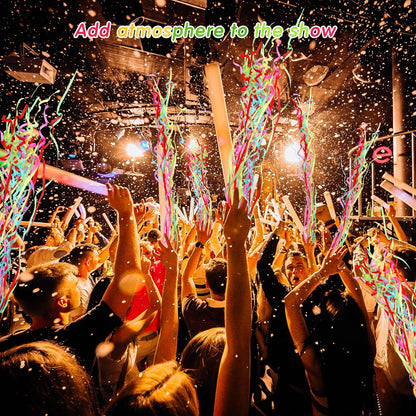 Sratte 100 Pcs Hand Throw Streamers with Colorful Ribbon No Mess Confetti Crackers for Halloween, Wedding, Party, Graduation, Birthday, Celebration