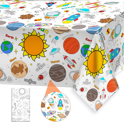 Giant Construction Party Coloring Tablecloth for Kids - Huge Construction Theme Table Cover Large Dump Truck Vehicle Painting Poster for Children Birthday Party Supplies 54x108 Inch