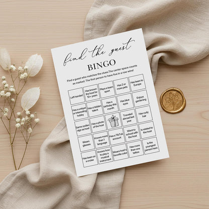 Birthday Bingo Game Cards, 25 Unique Sheets, Adult Birthday Party Games, Icebreaker Fun for Guests, Engaging Bingo Game for Adults, Party Entertainment Activity
