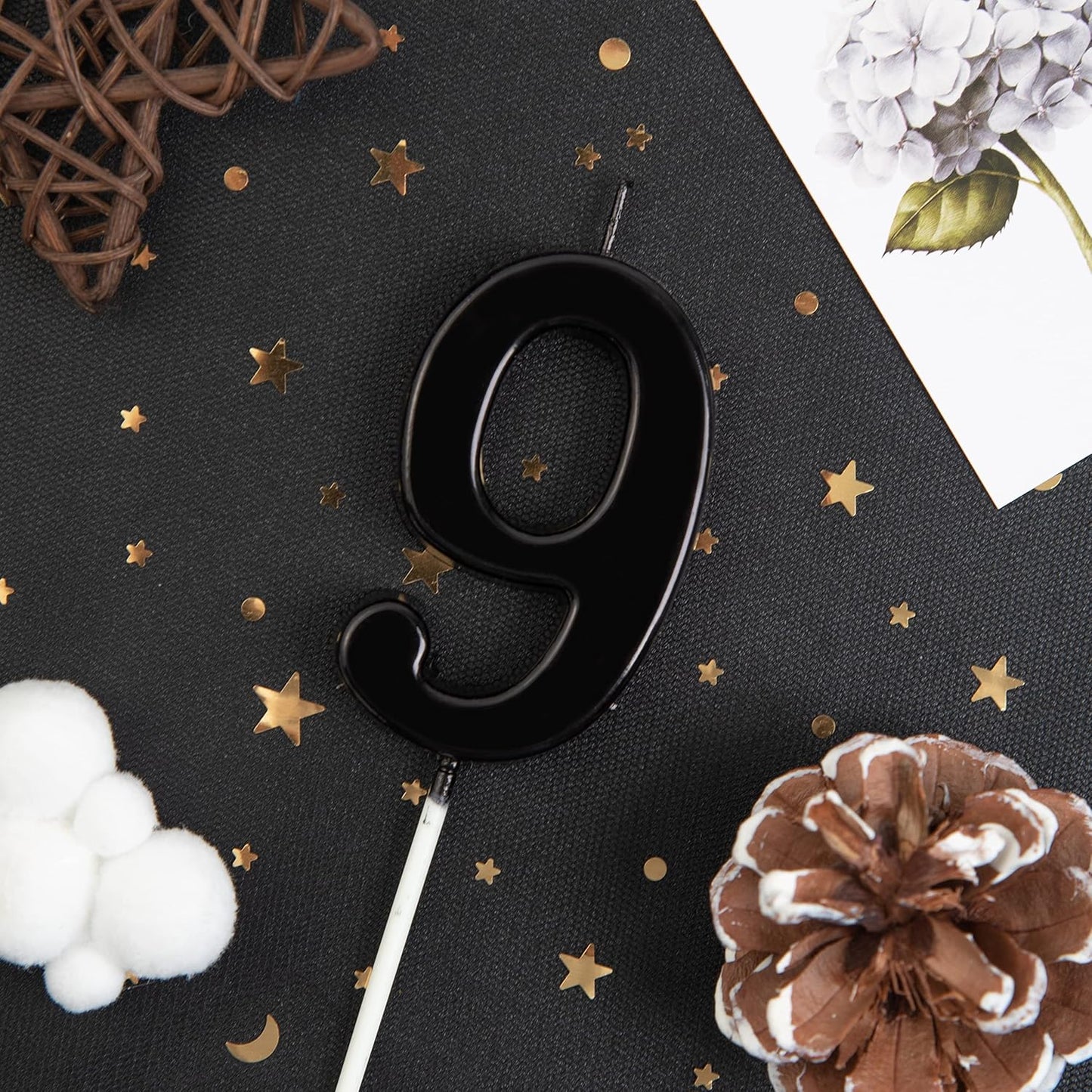 PHD CAKE 2.76 Inch Modern Gold 2 Number Birthday Candles, Gold Number Candles, Cake Number Candles, Party Celebration
