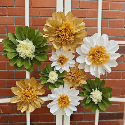 Crepe Paper Flower for Wall Decor Girls Birthday Party Backdrop Baby Shower Nursery Room Decoration Pack of 9 (Pastel)