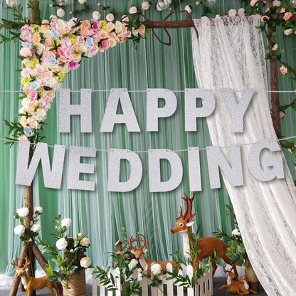 DIY Banner Kit with Letters Glitter Banner Letters Customizable Birthday Banners Graduation Banner Custom Party Hanging Banner for Graduation Wedding Party Baby Shower Decoration(Gold)