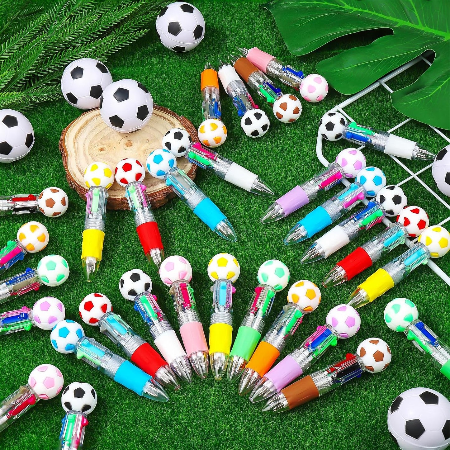 CZWZ 20Pcs Mini Multicolor Pens in One 4-in-1 Cute Pens Bulk for Kids, Fun Kawaii Ballpoint Pens for Birthdays and Children's Party Favors Gifts Teacher School Supplies