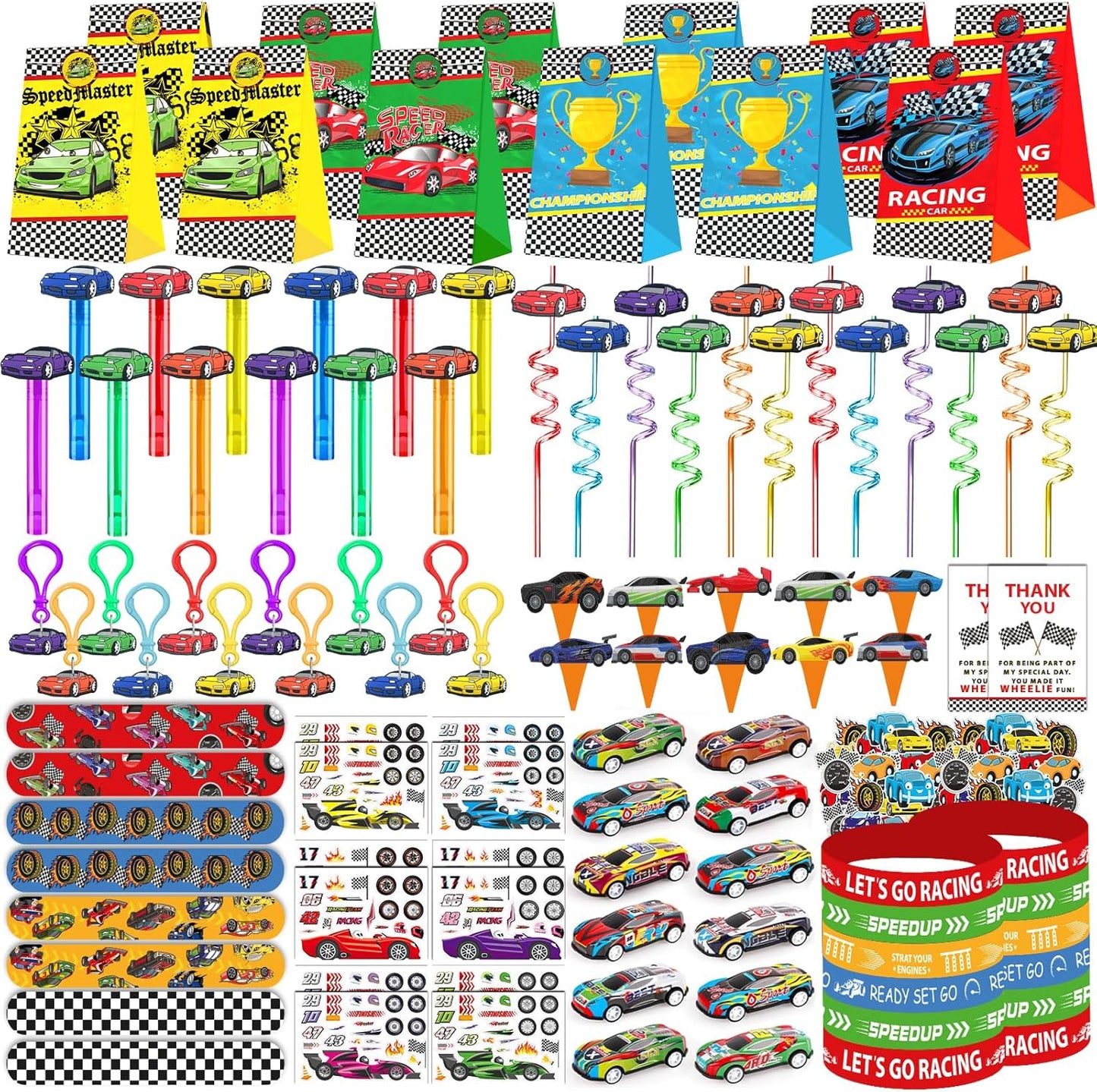 PLOUGVI 232PCS Construction Birthday Party Supplies Decorations Favors, Construction Theme Toys for Goodie Bag Stuffer, Pinata Filler Gifts