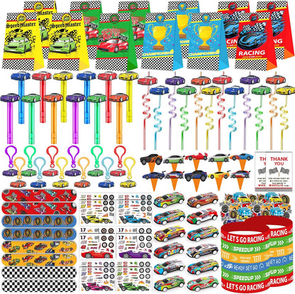 PLOUGVI 232PCS Construction Birthday Party Supplies Decorations Favors, Construction Theme Toys for Goodie Bag Stuffer, Pinata Filler Gifts