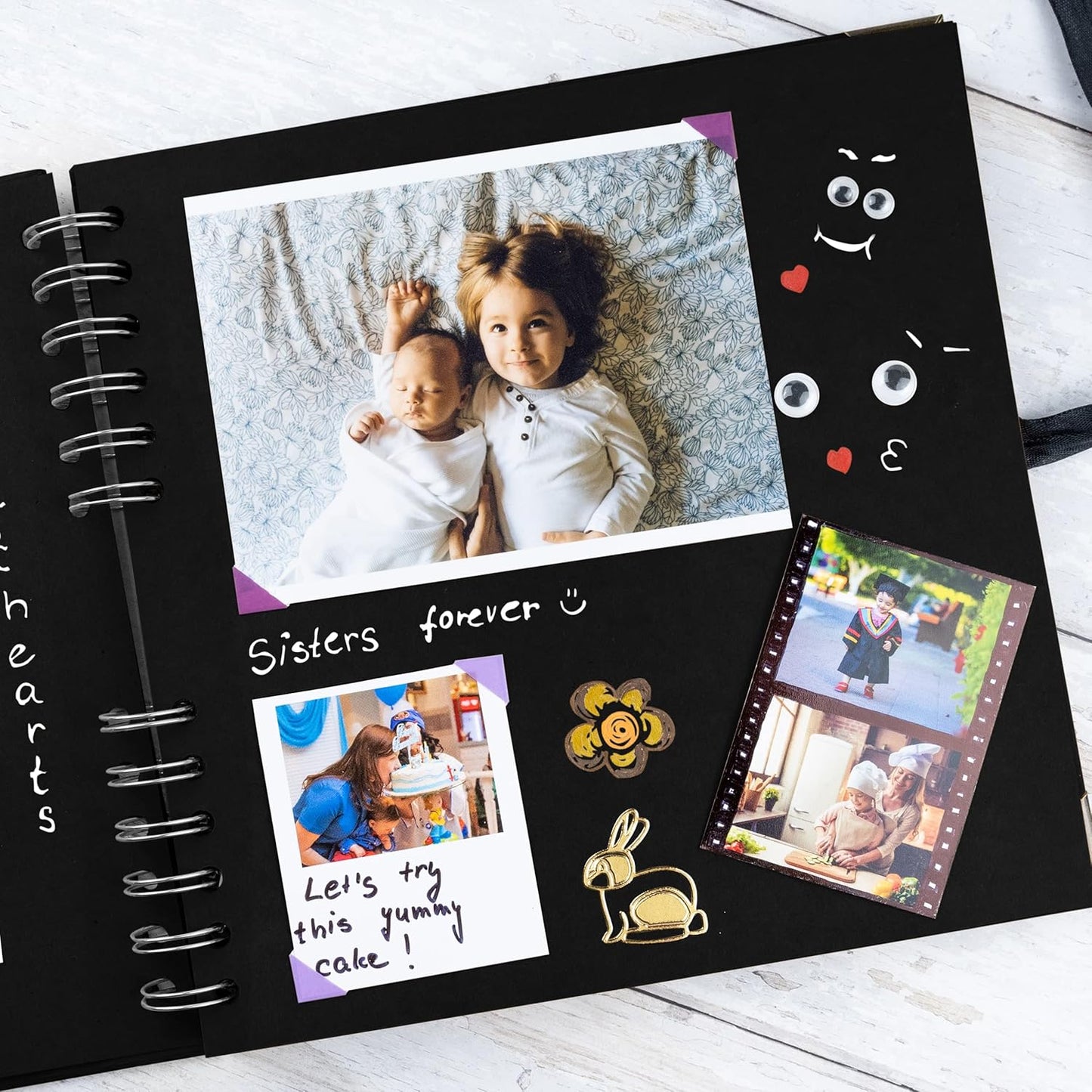 Bstorify Scrapbook Album 60 Pages (8 x 8 Inch) Brown Thick 200gsm Kraft Paper, Photo Album Scrapbook, Memory Book - Ideal for Your Scrapbooking Albums Art & Craft Projects