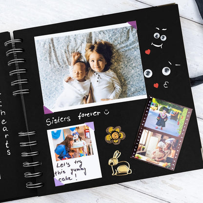 Bstorify Scrapbook Album 60 Pages (8 x 8 Inch) Brown Thick 200gsm Kraft Paper, Photo Album Scrapbook, Memory Book - Ideal for Your Scrapbooking Albums Art & Craft Projects