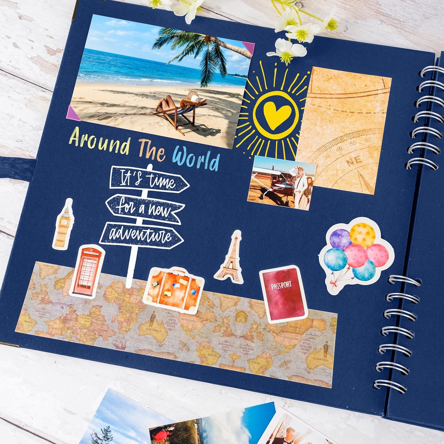 Bstorify Scrapbook Album 60 Pages (8 x 8 Inch) Brown Thick 200gsm Kraft Paper, Photo Album Scrapbook, Memory Book - Ideal for Your Scrapbooking Albums Art & Craft Projects