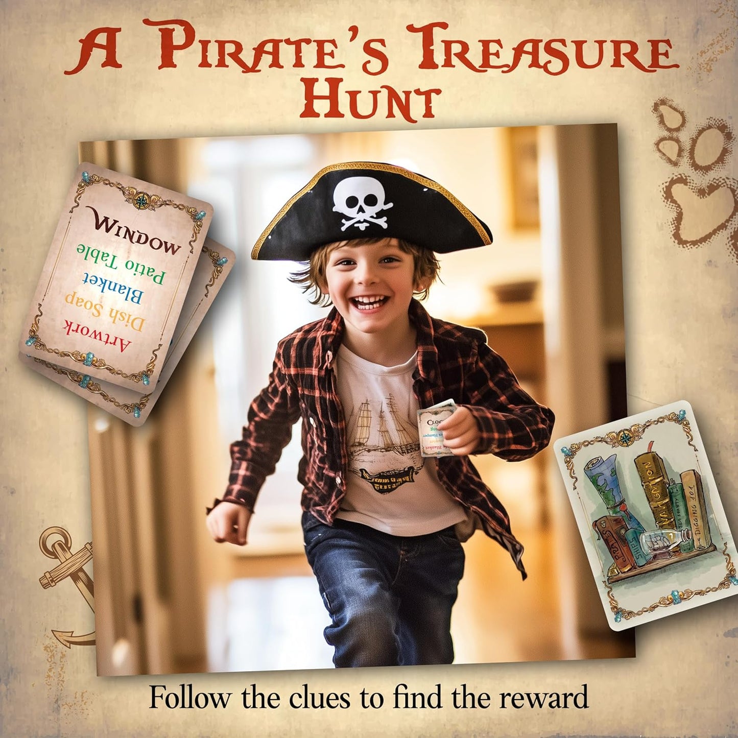 Word Treasures – Pirate Toys and Scavenger Hunt Games for Kids | Ages 4-8+, 1-4 players | Use for Sight Word Games, a Treasure Hunt, Memory Games or Puzzles for Kids Ages 4-8 | A Replayable Adventure!