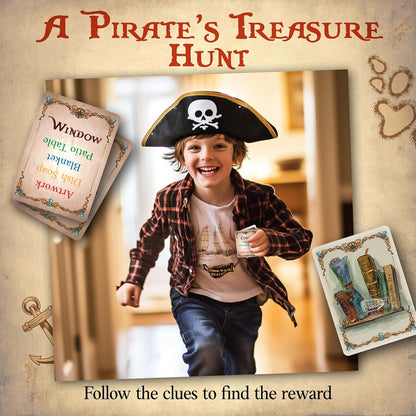 Word Treasures – Pirate Toys and Scavenger Hunt Games for Kids | Ages 4-8+, 1-4 players | Use for Sight Word Games, a Treasure Hunt, Memory Games or Puzzles for Kids Ages 4-8 | A Replayable Adventure!