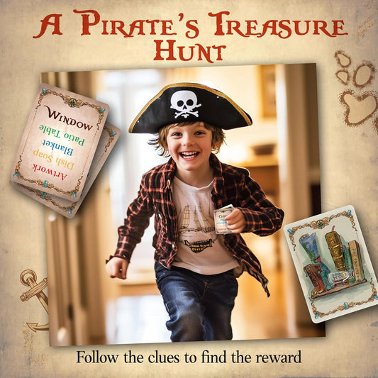 Word Treasures – Pirate Toys and Scavenger Hunt Games for Kids | Ages 4-8+, 1-4 players | Use for Sight Word Games, a Treasure Hunt, Memory Games or Puzzles for Kids Ages 4-8 | A Replayable Adventure!