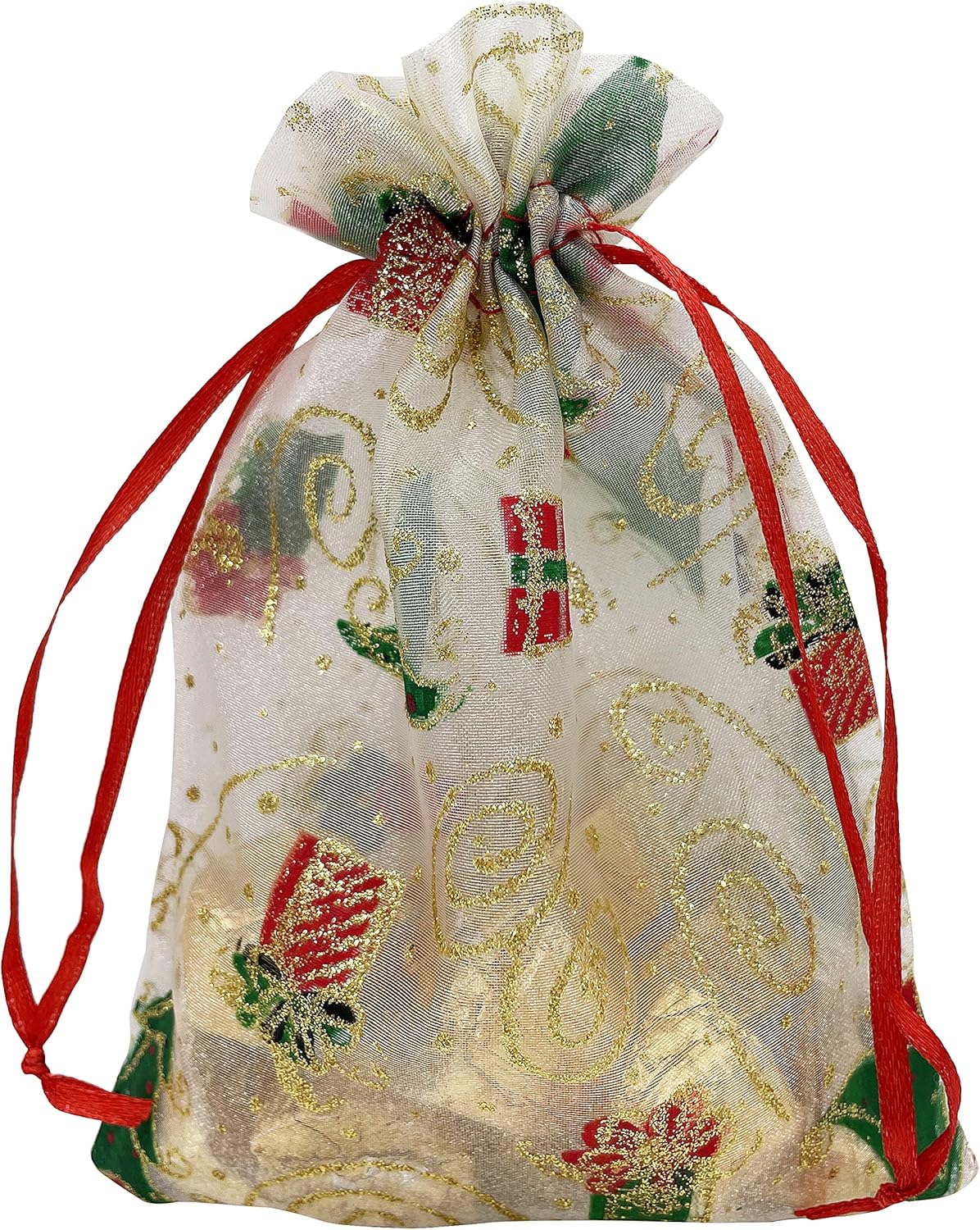 Jexila 120PCS Sheer Organza Bags 5X7 inches Mesh Drawstring Gift Bags Small for Jewelry Wedding Party Baby Shower Favor Bags (Rainbow )