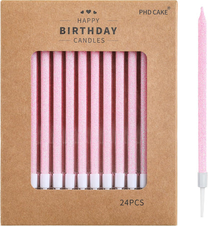 PHD CAKE Champagne Gold Long Thin Metallic Birthday Candles, Cake Candles, Birthday Parties, Wedding Decorations, Party Candles