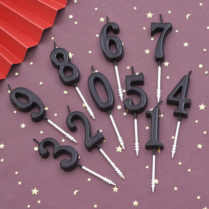 PHD CAKE 10-Pieces Pink Numeral Birthday Candles, Cake Numeral Candles Number 0-9 Glitter Cake Topper Decoration for Birthday,Wedding Anniversary,Party Celebration