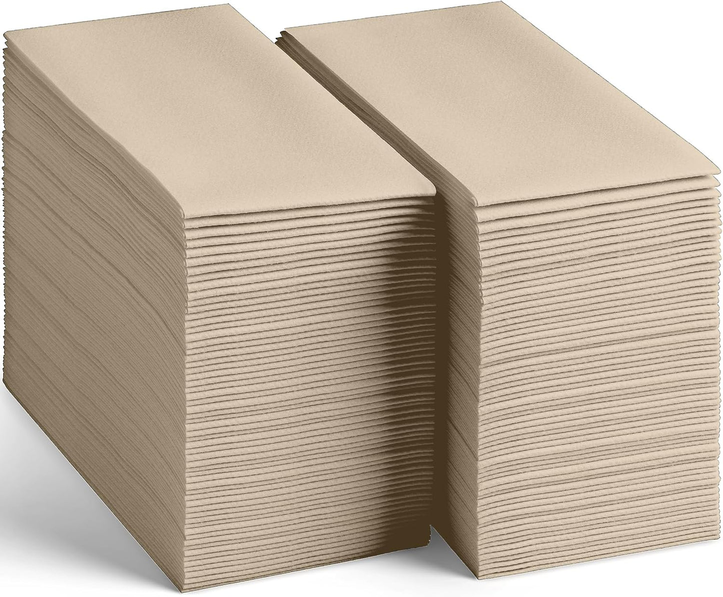 50-Pack Disposable Linen-Feel Caramel Napkins, 12" x 17" Cloth-Like Paper Dinner Napkins For Wedding, Bathroom, Party Or Event