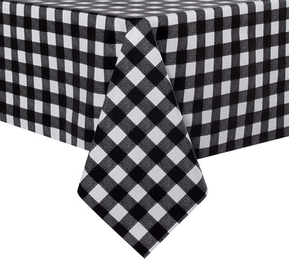 sancua Clear Plastic 100% Waterproof Tablecloth - 54 x 78 Inch - Vinyl PVC Rectangle Table Cloth Protector Oil Spill Proof Wipe Clean Table Cover for Dining Tables, Parties & Camping, Crystal Clear
