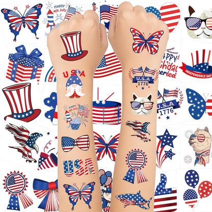 120 PCS Glitter Summer Temporary Tattoos For Kids - Hawaiian Luau Party Favors, Adults Bulk Fun Pool Party Supplies and Tropical Beach Theme Waterproof Decorations
