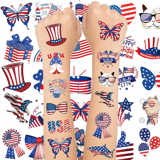 120 PCS Glitter Summer Temporary Tattoos For Kids - Hawaiian Luau Party Favors, Adults Bulk Fun Pool Party Supplies and Tropical Beach Theme Waterproof Decorations