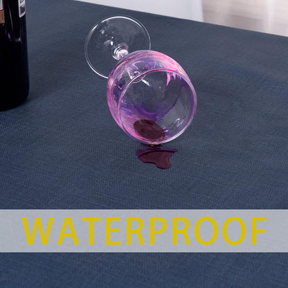 sancua Clear Plastic 100% Waterproof Tablecloth - 54 x 78 Inch - Vinyl PVC Rectangle Table Cloth Protector Oil Spill Proof Wipe Clean Table Cover for Dining Tables, Parties & Camping, Crystal Clear