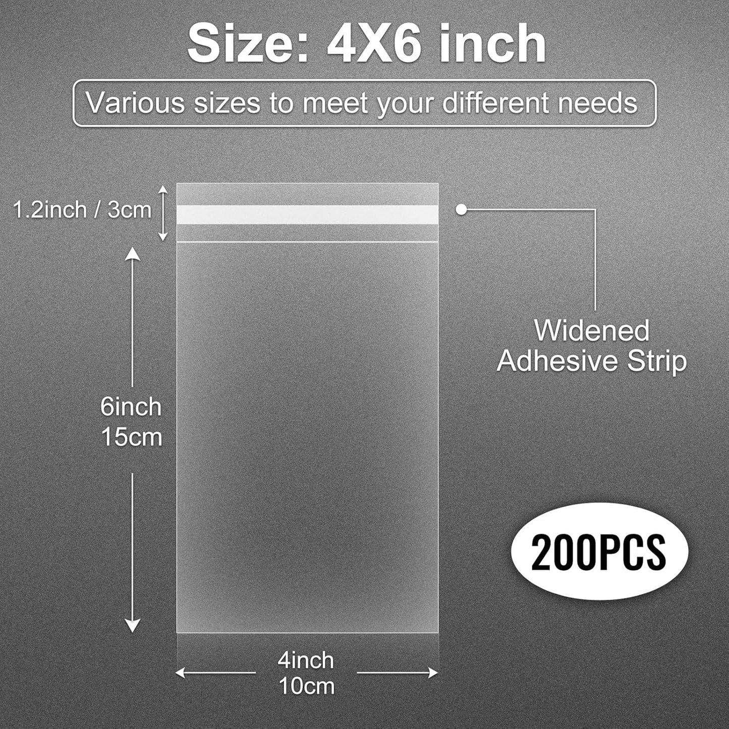 Clear Candy Bags 100pcs 6X10 Cellophane Treat Bag Party Favor Goodie Cake Pop Gift Apple Cello for Gift Baskets Bakery Cookie with Ties