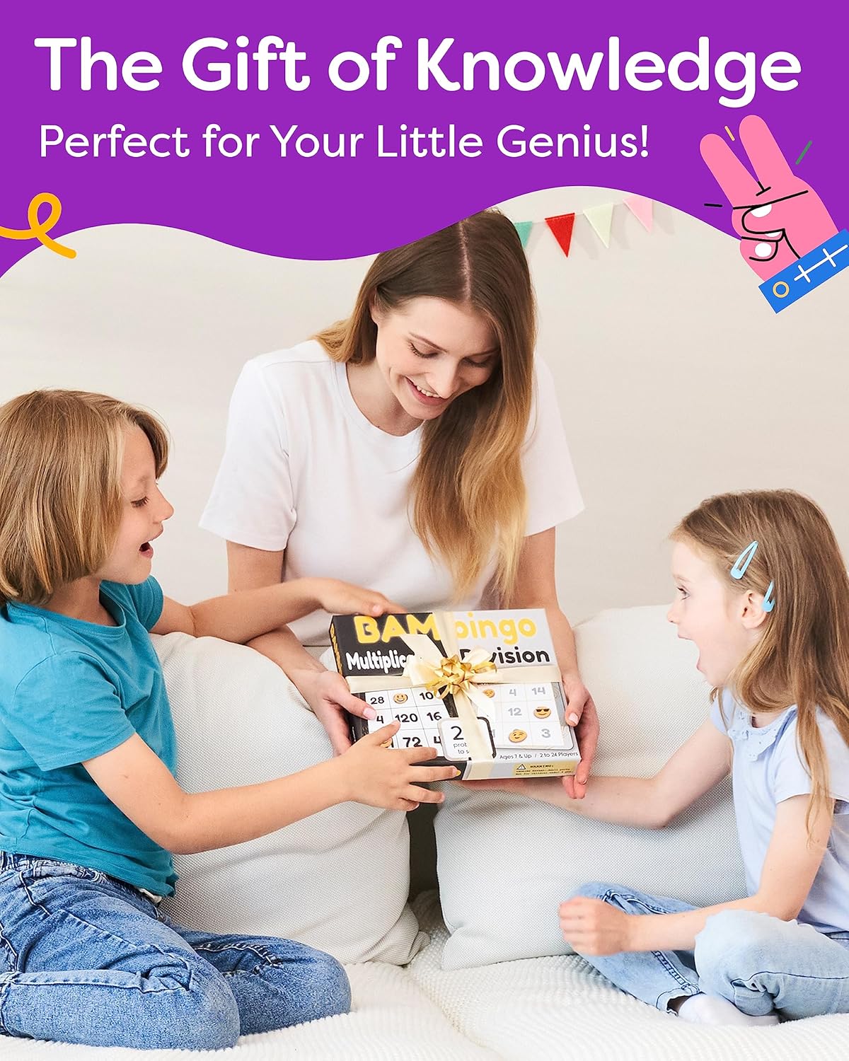 THE BAMBINO TREE Addition and Subtraction Facts Bingo Game - 1st 2nd & 3rd Grade Educational Math Learning for Classroom & Homeschool