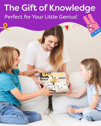 THE BAMBINO TREE Addition and Subtraction Facts Bingo Game - 1st 2nd & 3rd Grade Educational Math Learning for Classroom & Homeschool