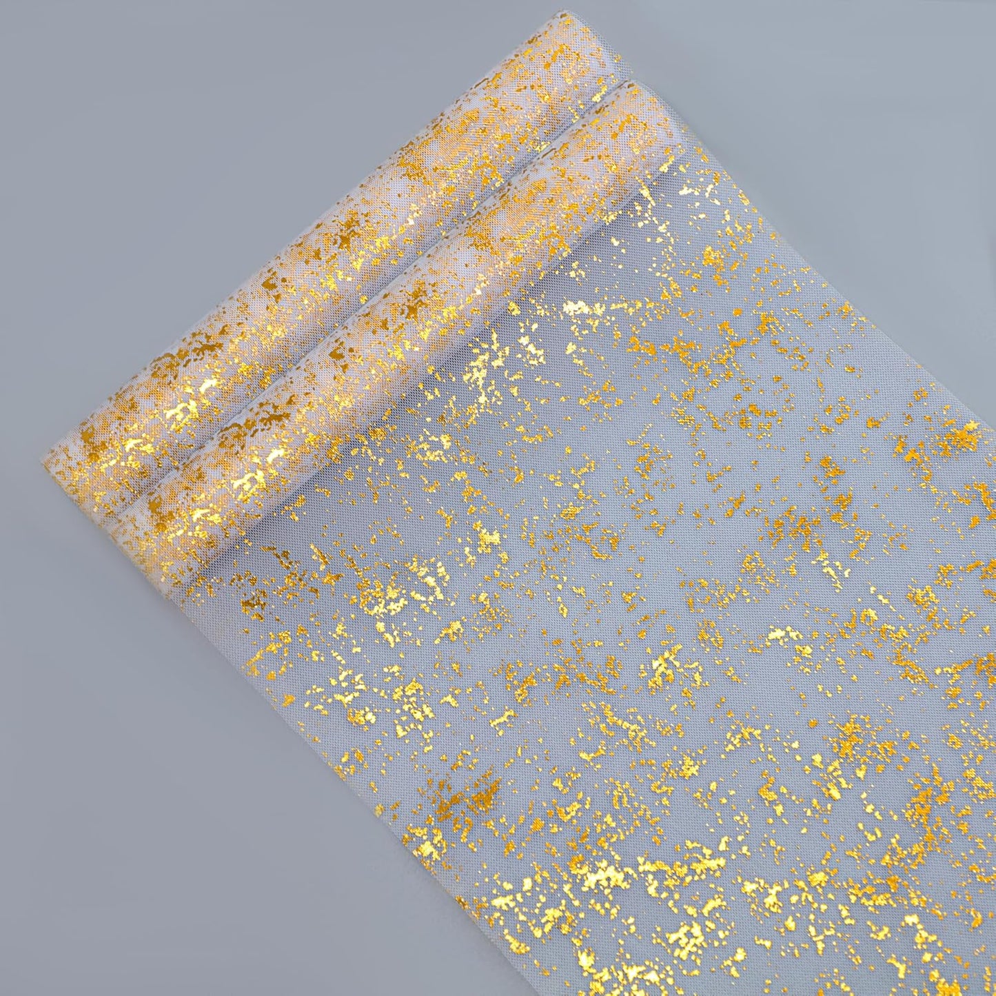 Snowkingdom 2 Pieces Gold Table Runner, Sequin Glitter Foil Metallic Thin Mesh Runner Roll 11"x108", Gold Table Decorations for Event Party, Wedding, Birthday Party, Christmas