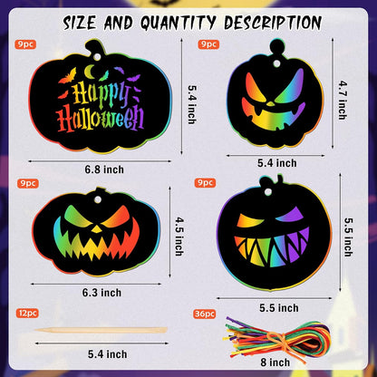 JULMELON 36 PCS Ocean Crafts, Rainbow Scratch Art Under The Sea Party Favors DIY Magic Color Summer Ocean Animals Scratch Cards for Summer Party Favors School Activities